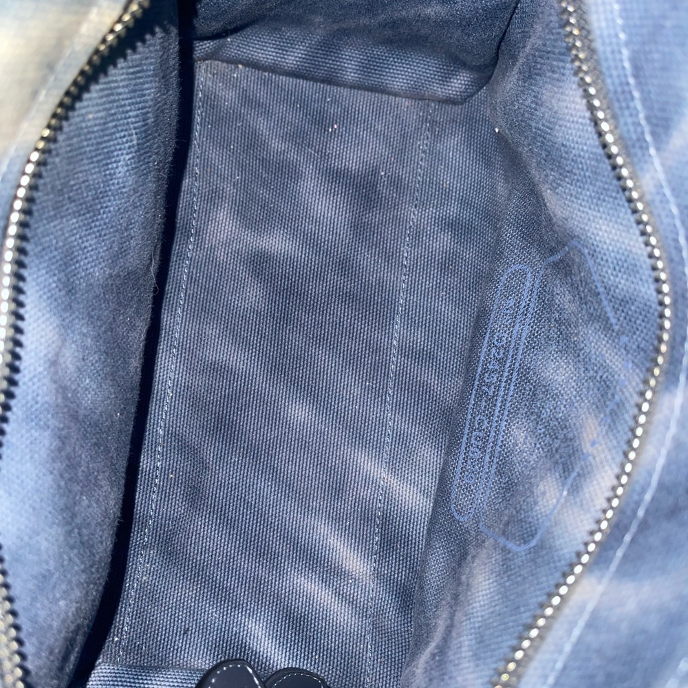 Coach Denim Blue Canvas Tote - Picture 6 of 11